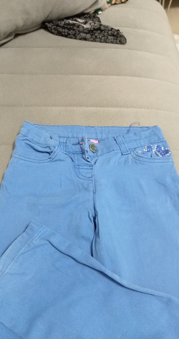 Mavi Loose Fit Kız Denim Pantolon - Görsel 4