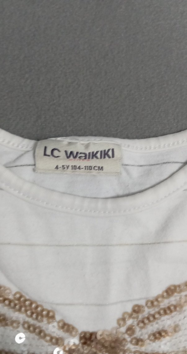 Kız Çocuk Beyaz Uzun Kollu Nakışlı Tişört - Görsel 3