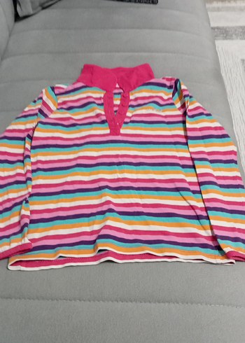 Renkli Çizgili Uzun Kollu Kız Gömlek - Görsel 3