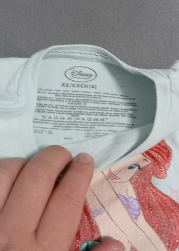 Kız Çocuk Turkuaz Baskılı Fırfırlı Tişört - Görsel 4