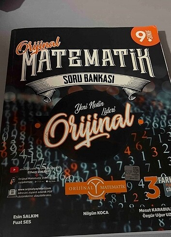 9. sınıf orijinal matematik test kitabı 
