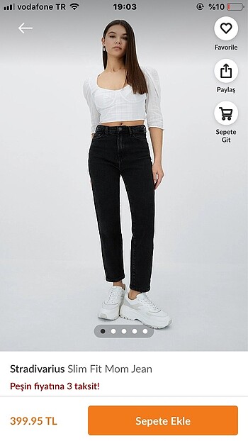 Stradivarius Slim Fit Mom Jean