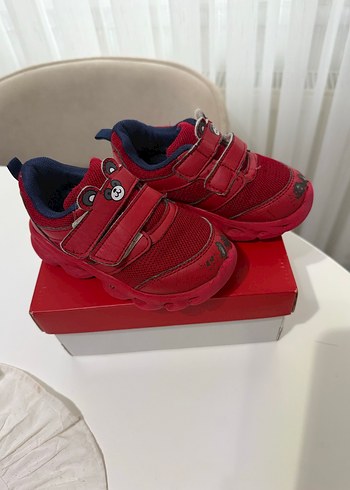 Erkek Çocuk Kırmızı Cırtlı Spor Ayakkabı - Görsel 2