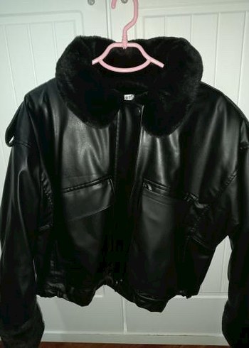 İçi kürklü deri mont - Görsel 2