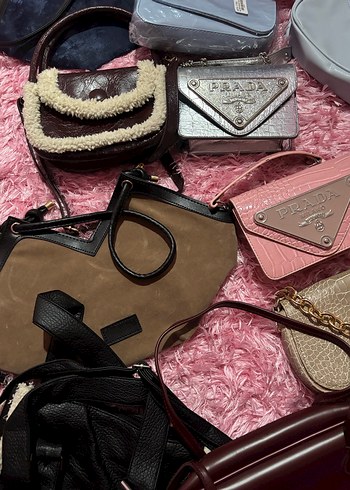 Prada Pembe Deri Kadın El Çantası - Görsel 4