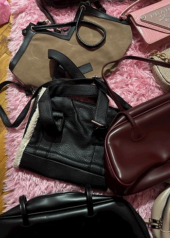 Prada Pembe Deri Kadın El Çantası - Görsel 2