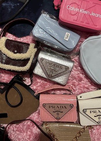 Prada Pembe Deri Kadın El Çantası - Görsel 6