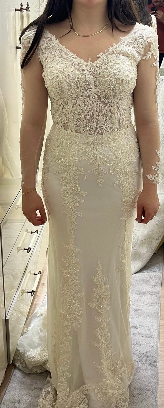 Bohem Gelinlik Straplez Uzun Kollu - Görsel 2