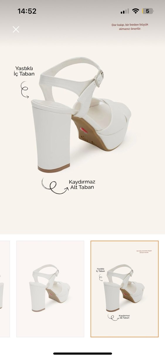 Marcatelli Beyaz Platform Topuklu Gelin Ayakkabısı - Görsel 2