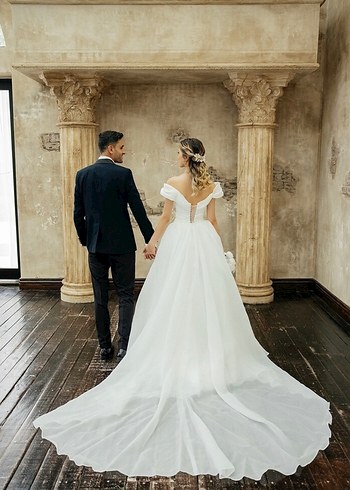 Modern Klasik A Kesim Gelinlik - Görsel 4