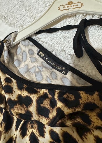 Leopar Desenli Midi Kadın Elbise - Görsel 6