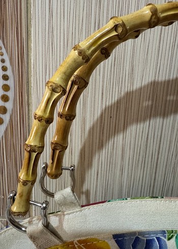 Çiçek Desenli Boncuklu Bohem Kadın Çantası - Görsel 3