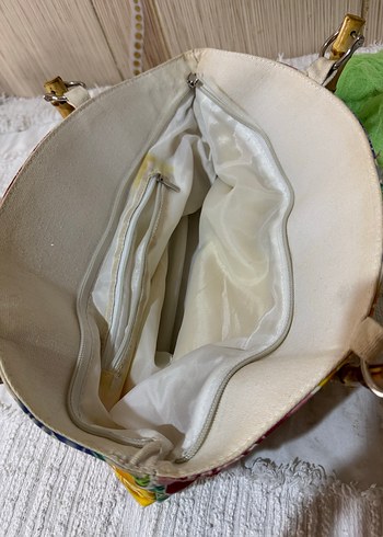 Çiçek Desenli Boncuklu Bohem Kadın Çantası - Görsel 6