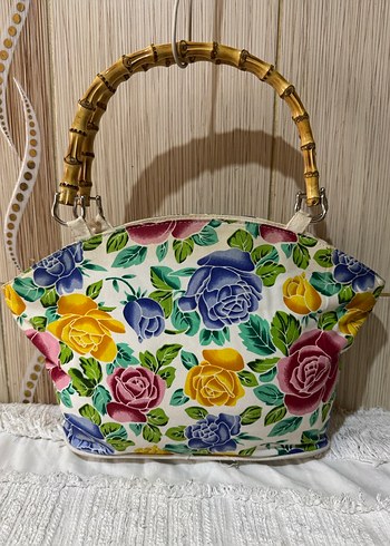 Çiçek Desenli Boncuklu Bohem Kadın Çantası - Görsel 4
