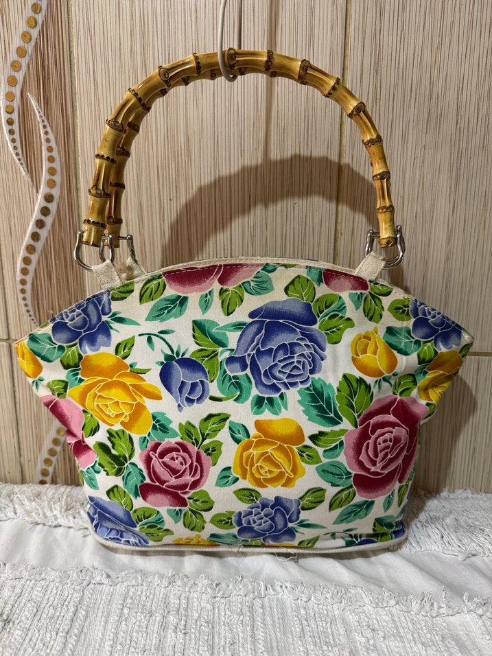 Çiçek Desenli Boncuklu Bohem Kadın Çantası - Görsel 4