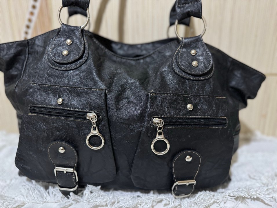 Vintage gothic-punk tarz çanta - Görsel 2