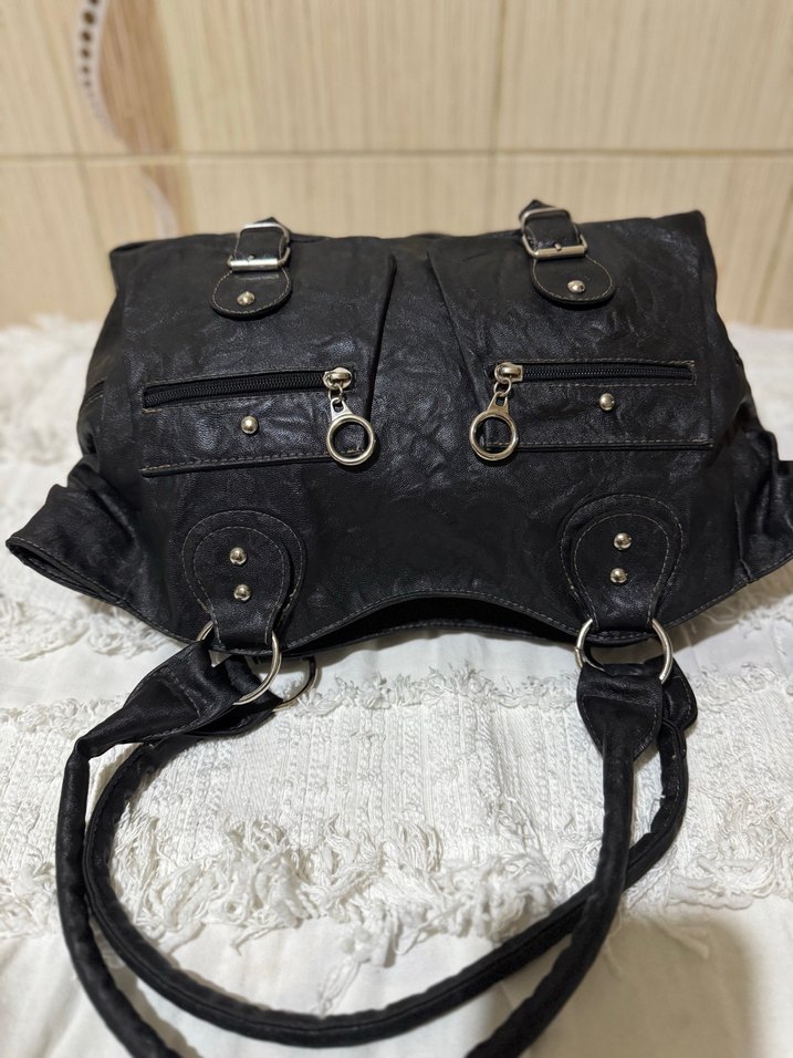 Vintage gothic-punk tarz çanta - Görsel 5