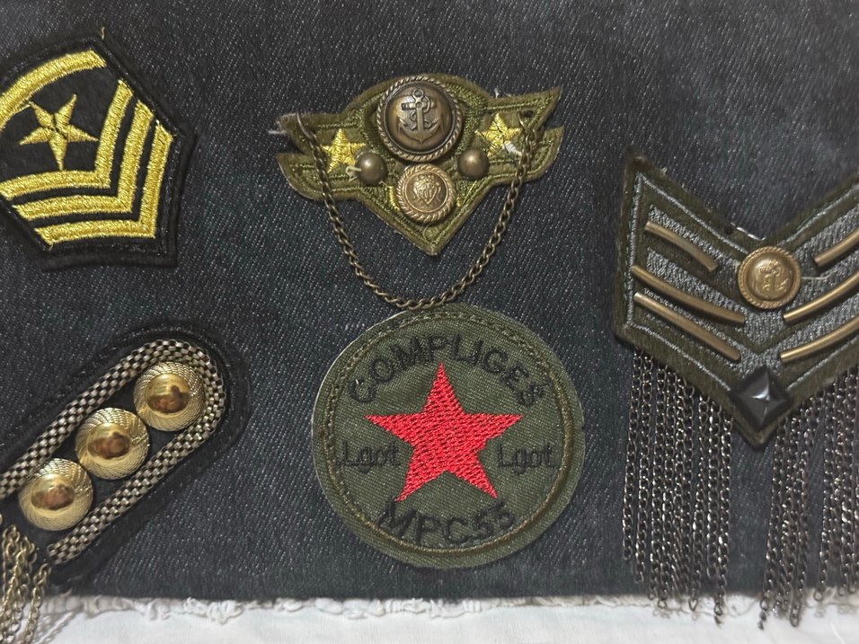 Military rozetli portföy çanta - Görsel 2