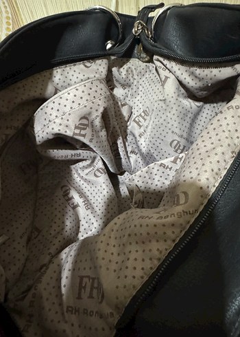 Siyah Deri Rock Punk Nakışlı Çanta - Görsel 7