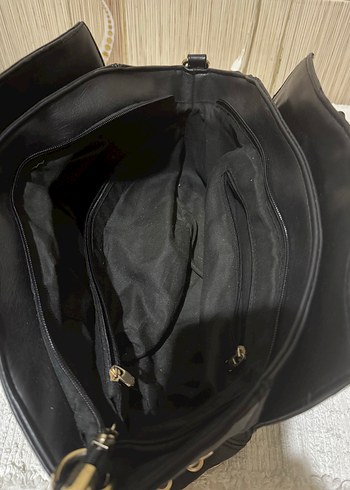 Siyah Deri Çivili Gotik Kadın Çantası - Görsel 8