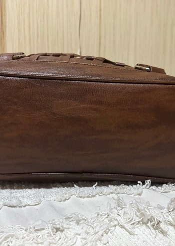 Kahverengi Deri Bohem Çanta - Görsel 5