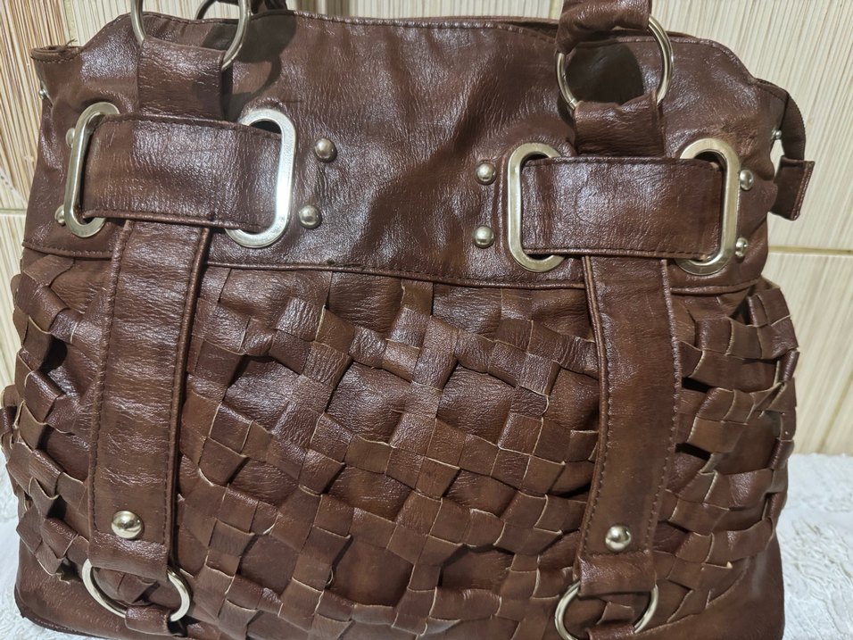 Kahverengi Deri Bohem Çanta - Görsel 2