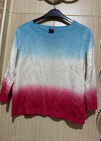 Vintage Pastel Renkli Tie-Dye Salaş Kazak - Görsel 2