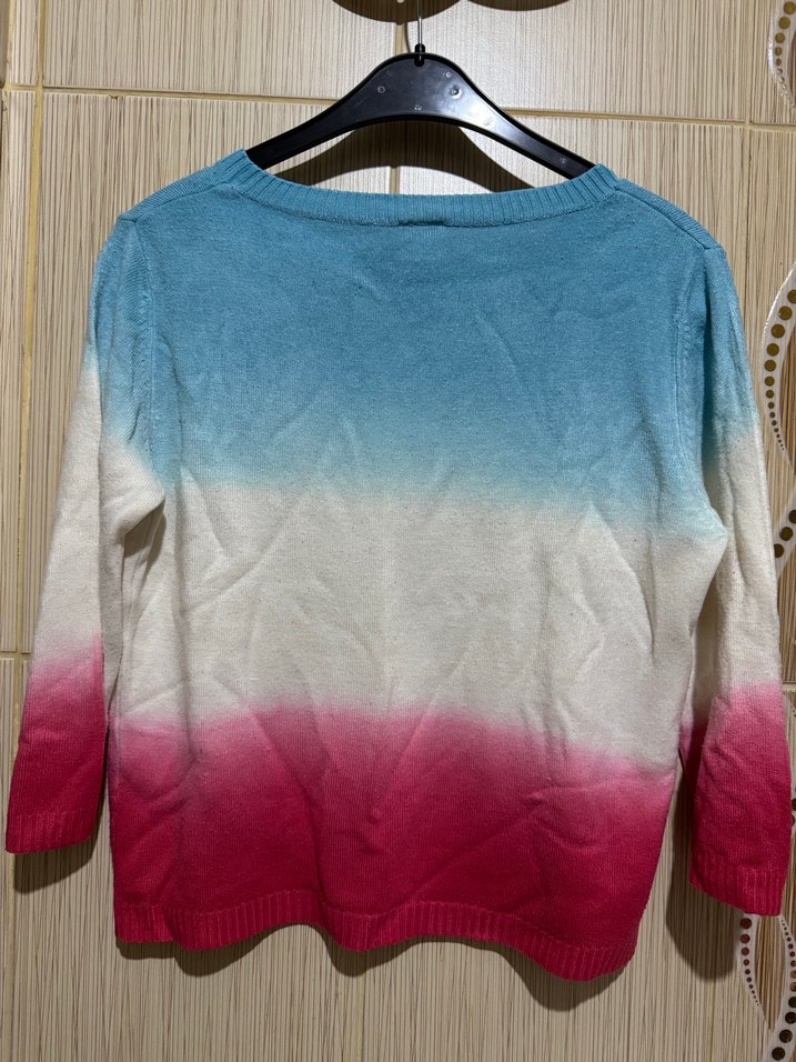 Vintage Pastel Renkli Tie-Dye Salaş Kazak - Görsel 3