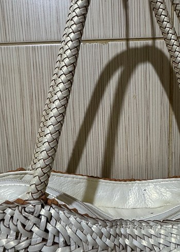 Bej Örgü Bohem Kadın Çanta - Görsel 3