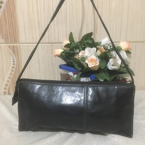 Beden siyah Renk Mango vintage deri baget