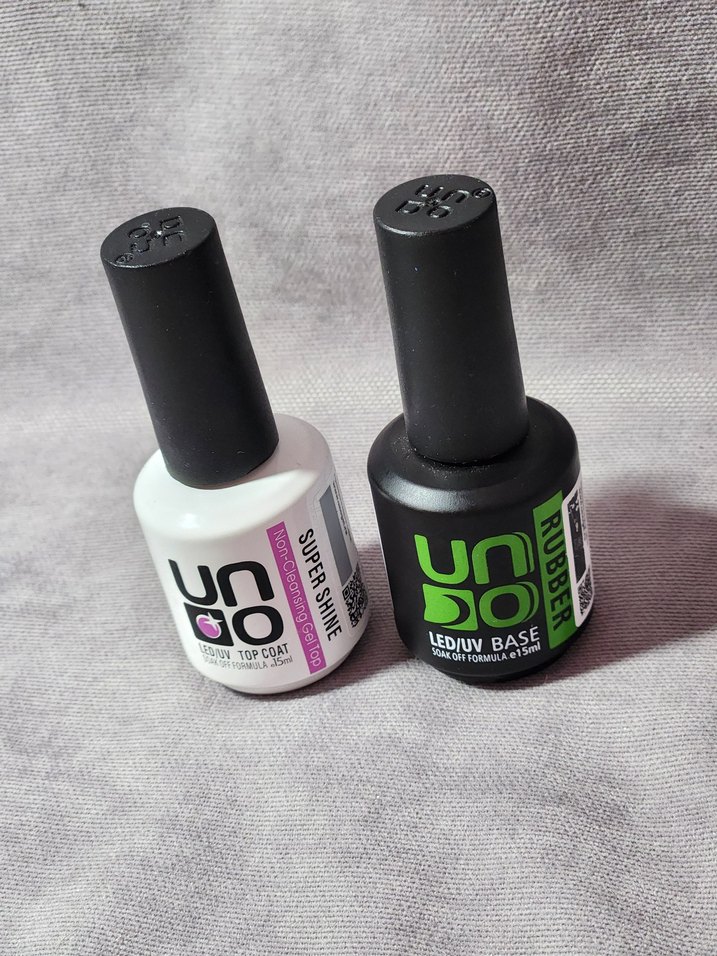 Uno Super Shine top coat ve rubber base seti - Görsel 2