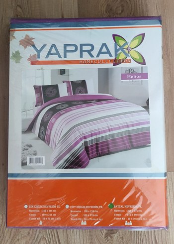 Yaprak Home Collection Helios Mor Baskılı Nevresim Takımı