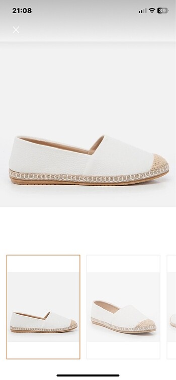 Beyaz Espadril
