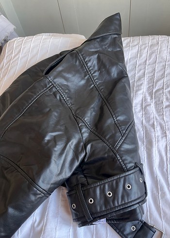Zara Zara Siyah Deri Biker Ceket