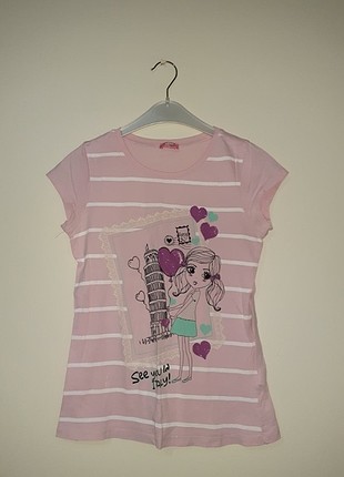 Pembe t-shirt