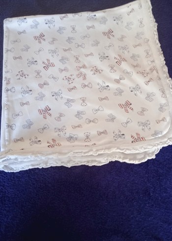 Beyaz Nakışlı Bebek Battaniyesi - Görsel 9