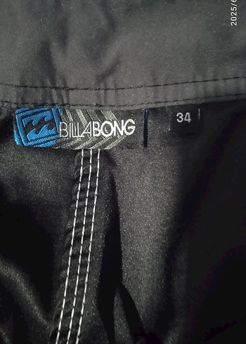 34 Beden Billabong Siyah Fermuarlı Erkek Midi Yüzme Şortu
