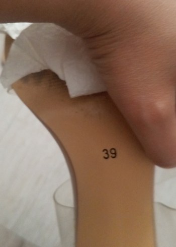39 Beden beyaz Renk Bej Stiletto Topuklu Kadın Terlik