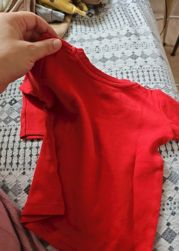 Kız Çocuk Kırmızı Uzun Kollu Basic Tişört - Görsel 2