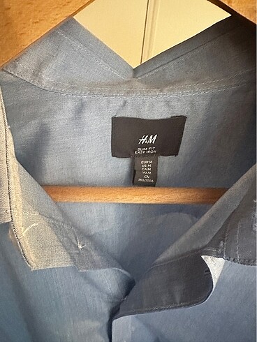m Beden mavi Renk H&M Erkek Gömlek Slim Fit