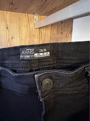 30 Beden Defacto Erkek Skinny Fit Siyah Jean Pantolon