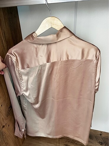 s Beden H&M Regular Fit Saten Erkek Gömlek