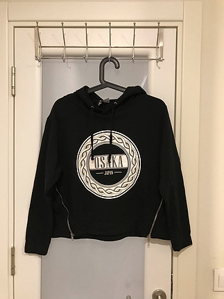 m Beden Fermuar detaylı sweatshirt
