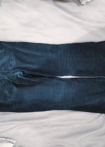 Lacivert Rahat Kesim Hamile Kadife Pantolon - Görsel 3