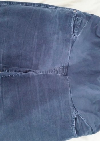 Lacivert Rahat Kesim Hamile Kadife Pantolon - Görsel 4