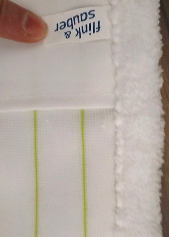 Çizgili Beyaz Mop bezi - Görsel 6