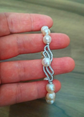 Accessorize  Zarif İnci Ve 925 Ayar Gumus Detayli Bileklik