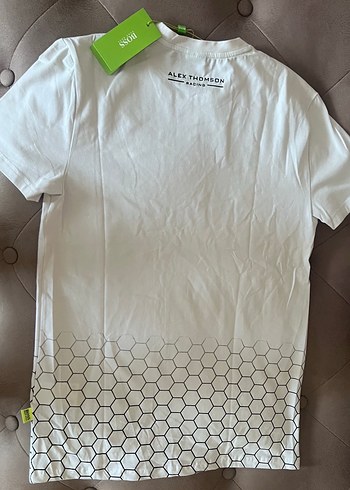 m Beden Hugo Boss Beyaz Baskılı Kısa Kollu Tişört