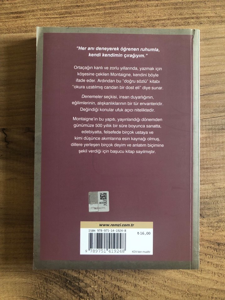 Montaigne - Denemeler - Görsel 2