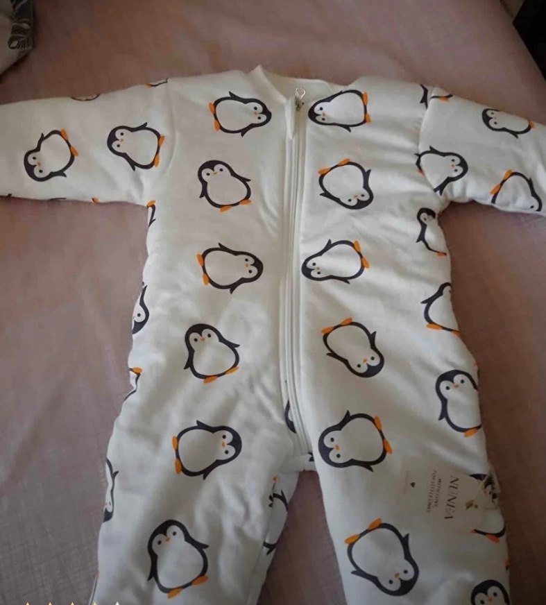 2 yaş Renkli Penguen Desenli Çocuk Uyku Tulumu - Görsel 2